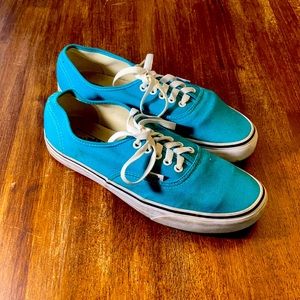 Turquoise Vans (Size 9.5)